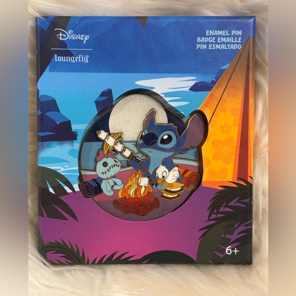 Disney Loungefly Stitch Camping Cuties 3 Inch 2024 Pin LE 6000